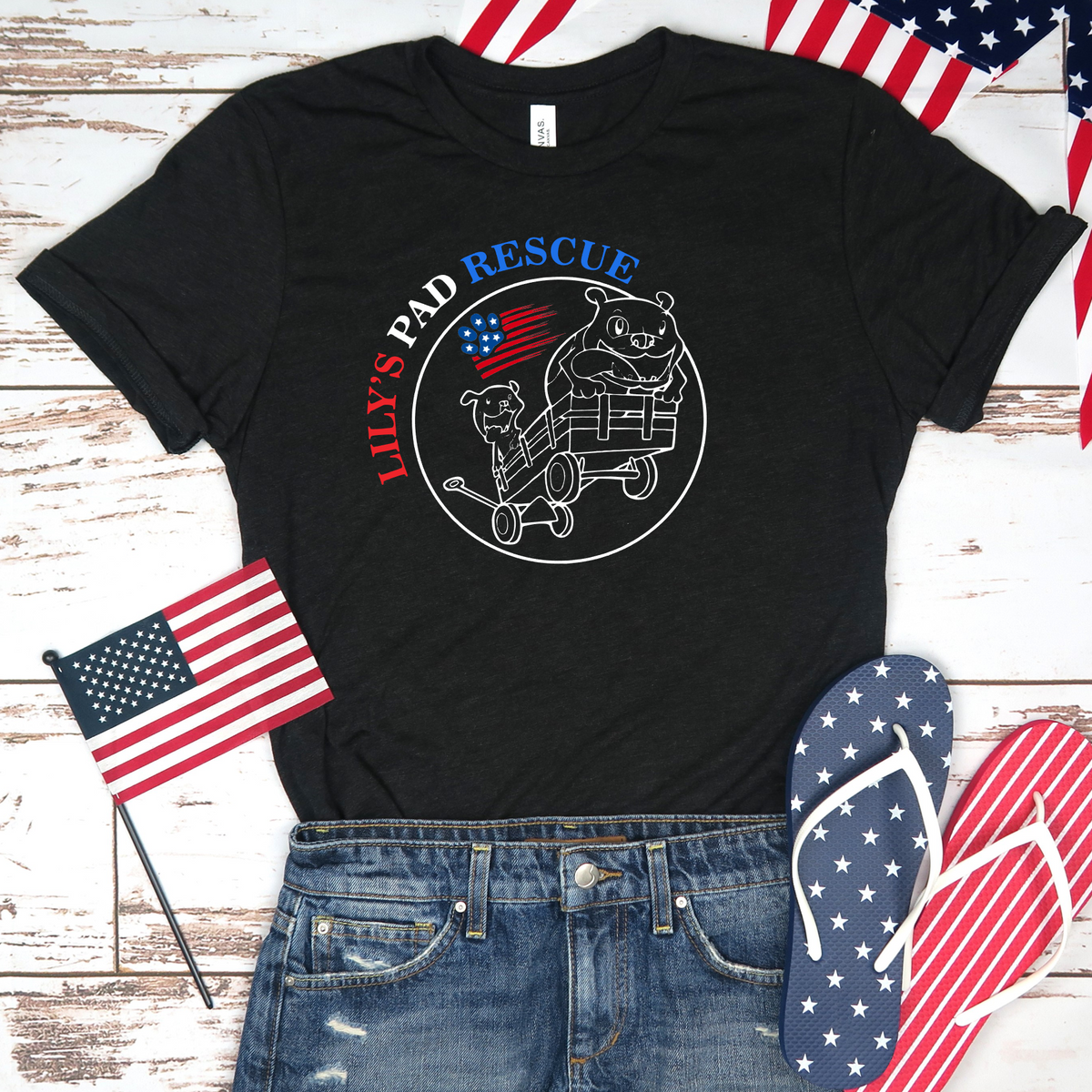 Lily's Pad Rescue 4th Unisex Tee - Ruff Life Rescue Wear