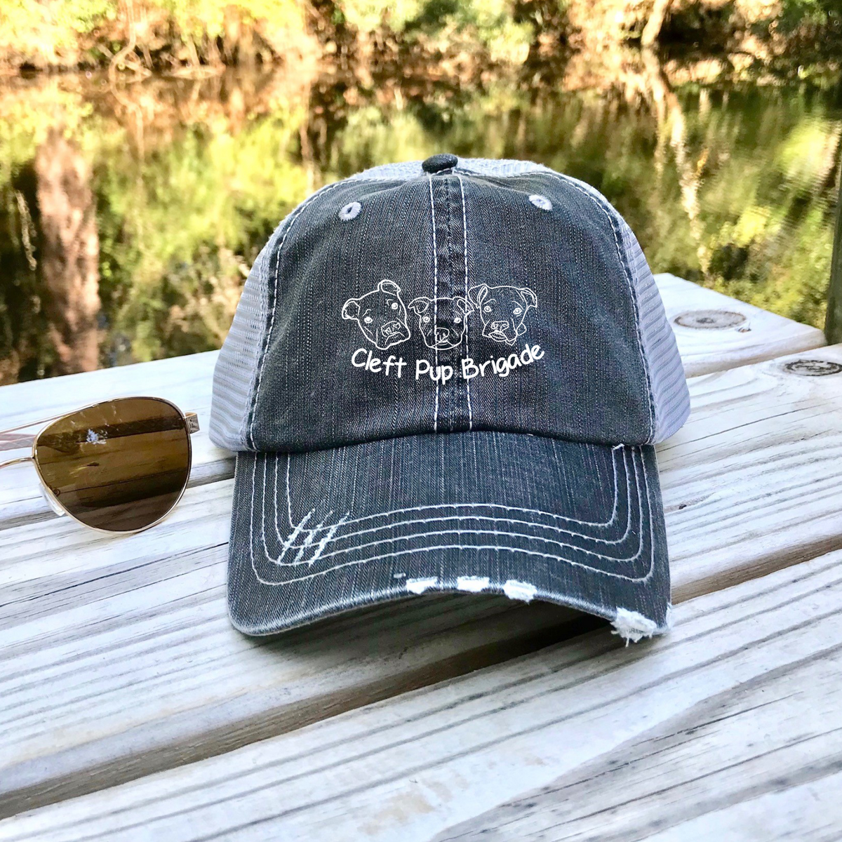 Cleft Pup Brigade Vintage Trucker Cap - Ruff Life Rescue Wear