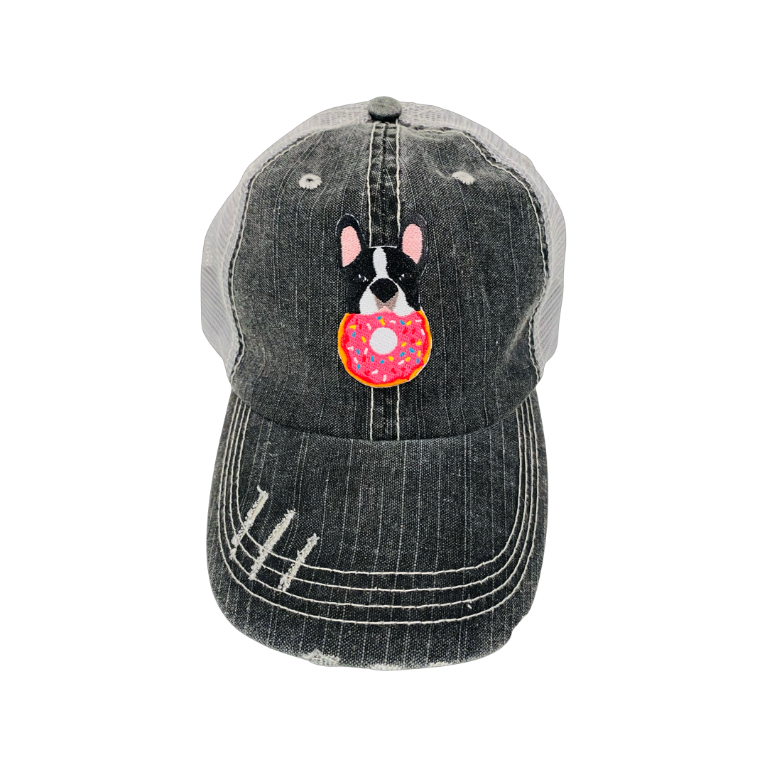 French Bulldog Donut Vintage Trucker Cap - Ruff Life Rescue Wear