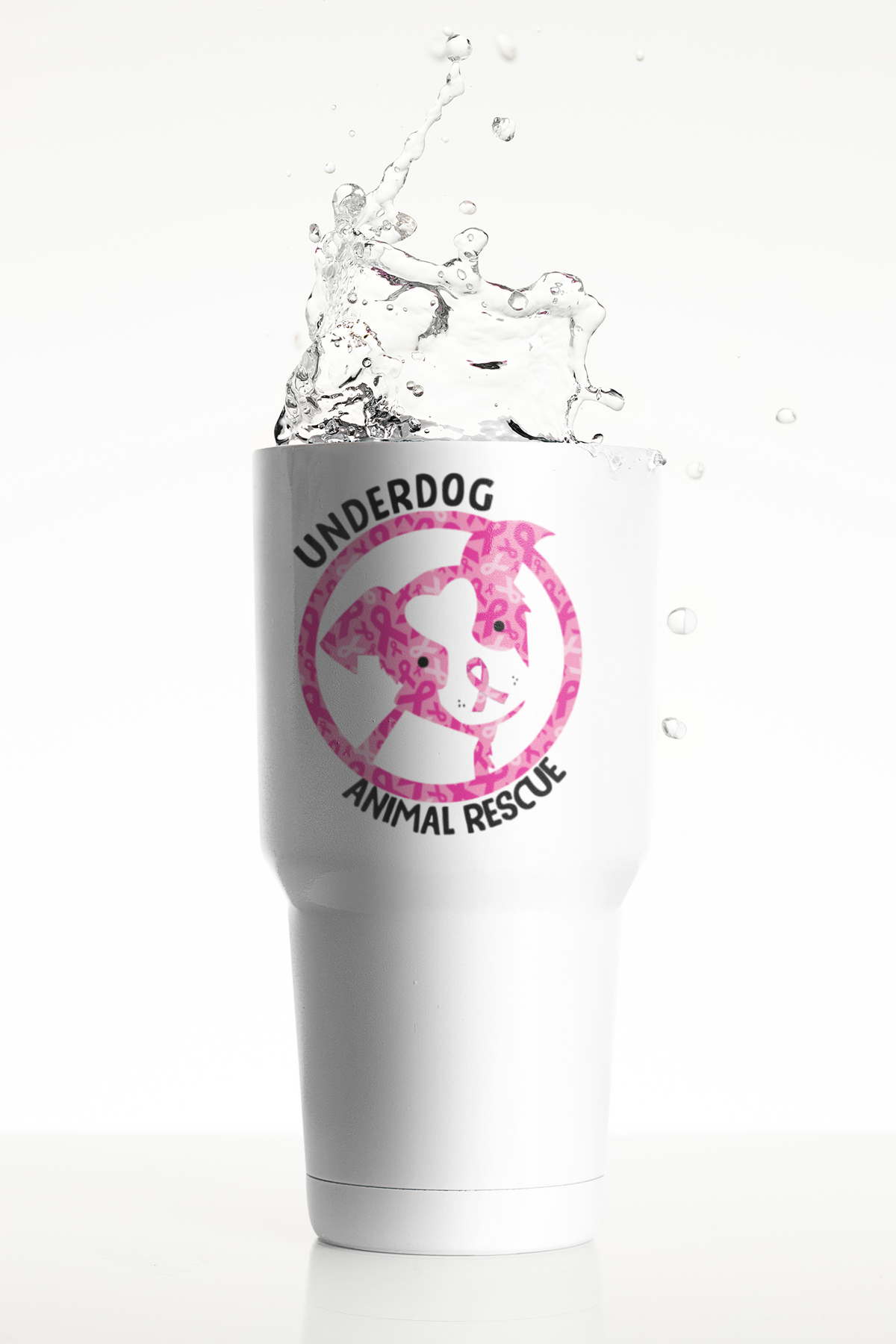 Underdog Cancer Awareness 30 Tumbler - Ruff Life Rescue Wear