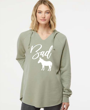 Bad Ass Lightweight California Wave Wash Hooded Sweatshirt