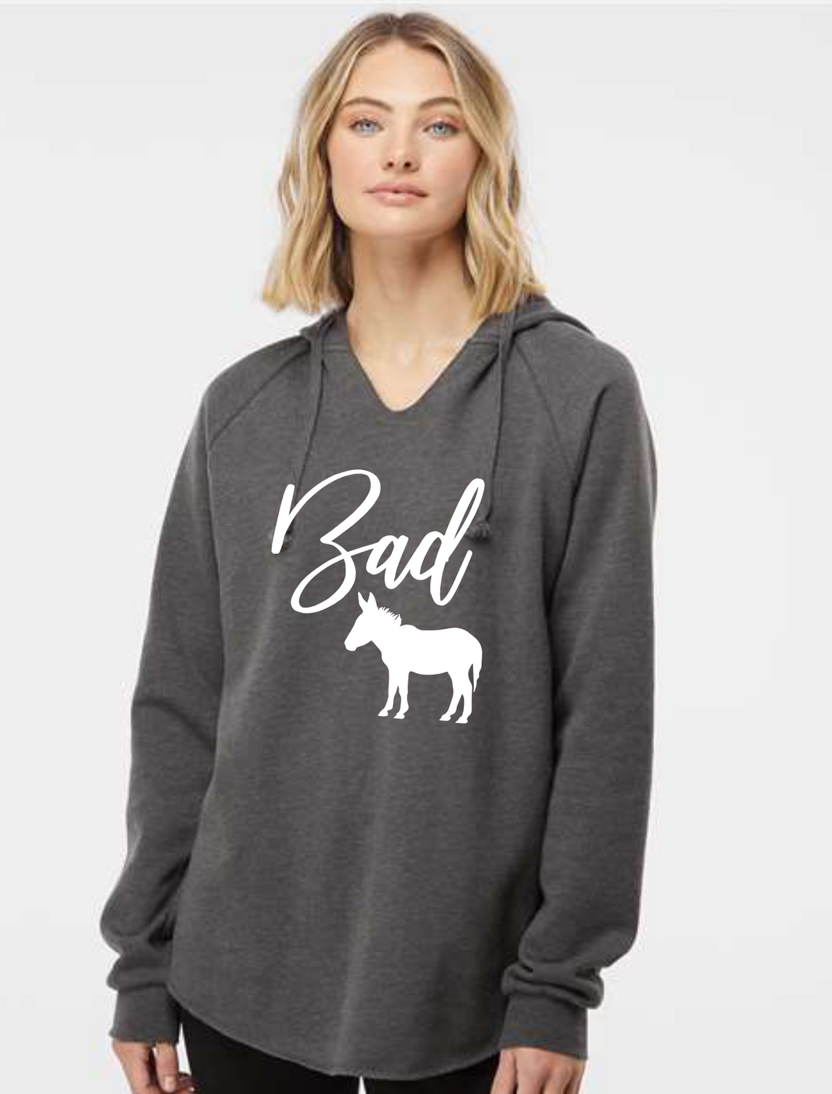Bad Ass Lightweight California Wave Wash Hooded Sweatshirt - Ruff Life Rescue Wear