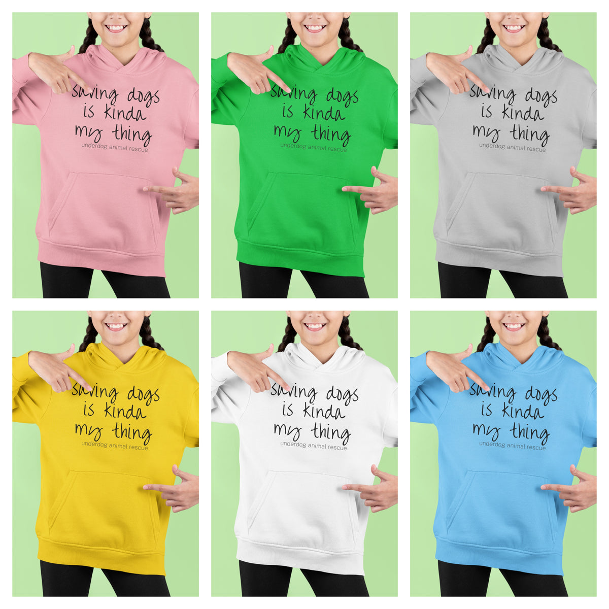 Underdog Saving Dogs Youth Hoodie - Ruff Life Rescue Wear