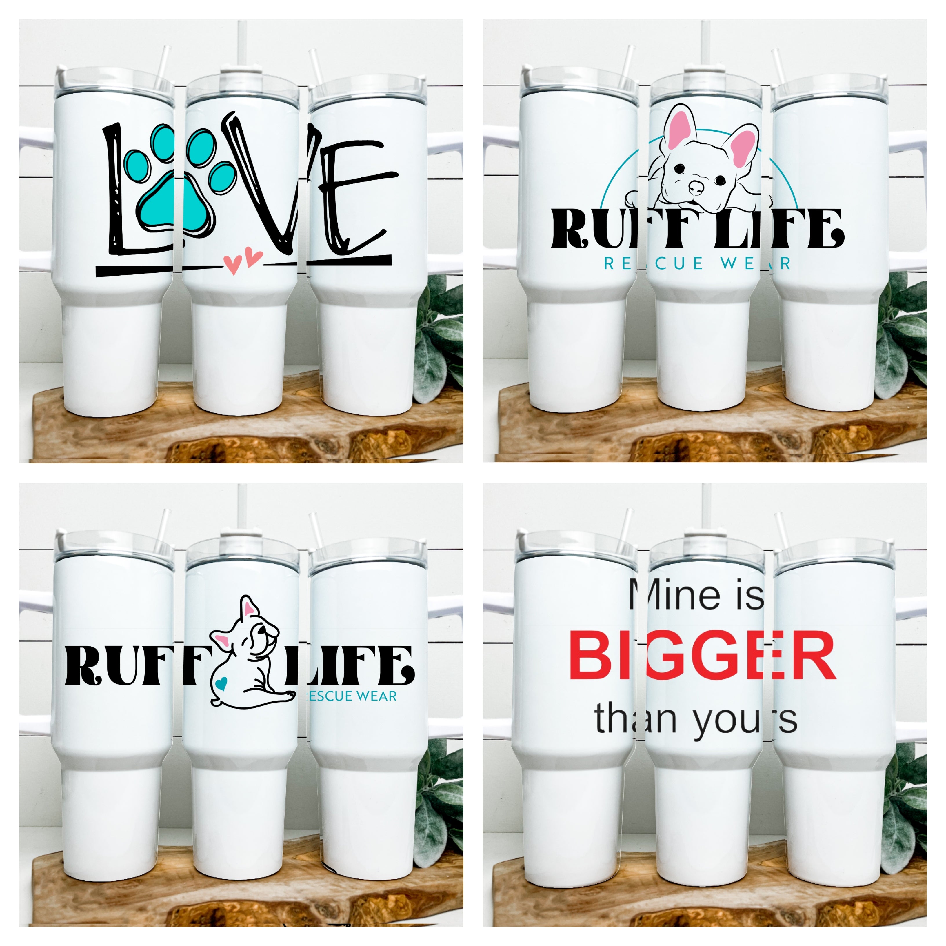 Ruff Life 40 oz Tumbler Water Bottle