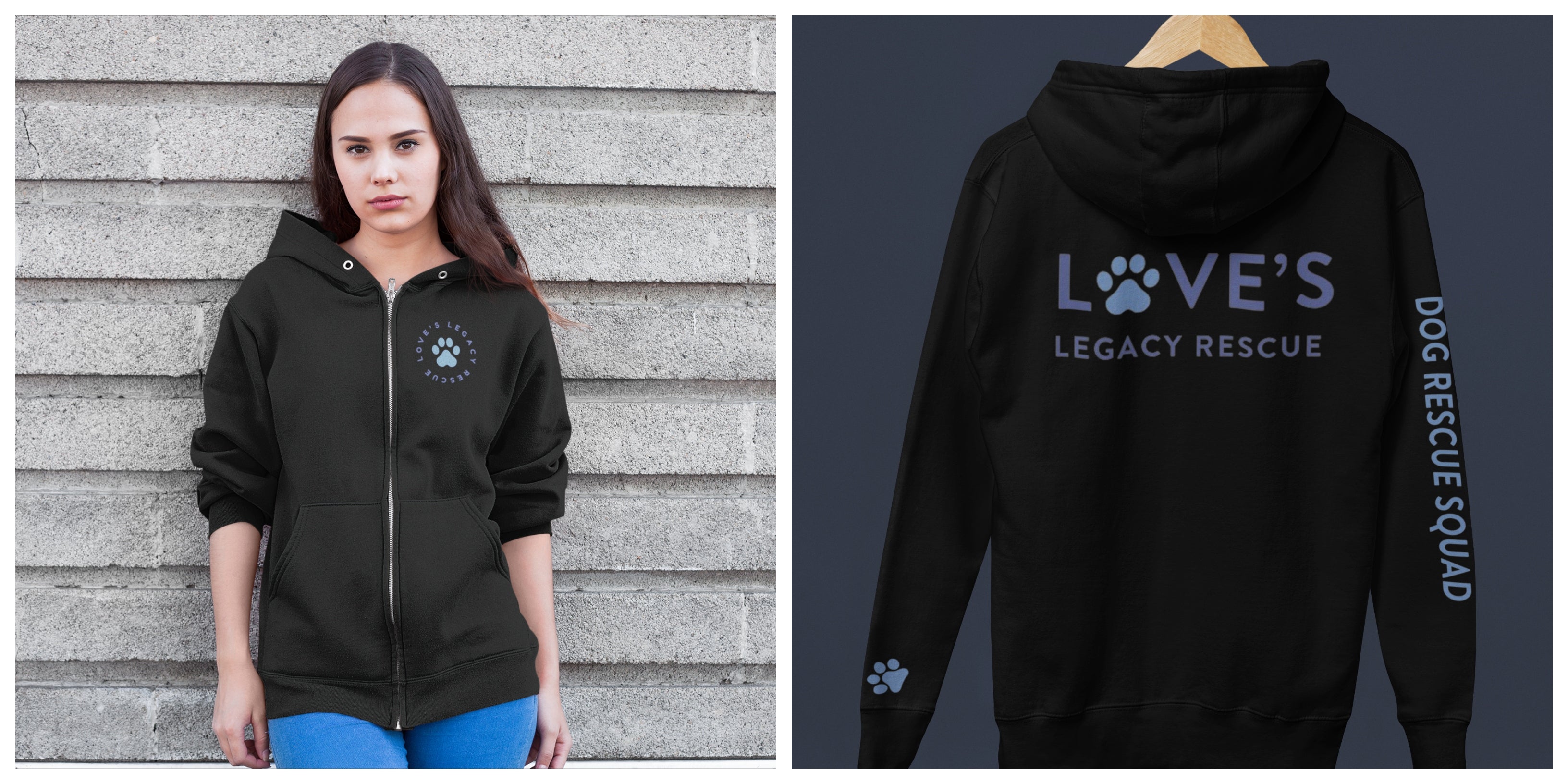 Love's Zip-Up Hoodie (available in several colors)