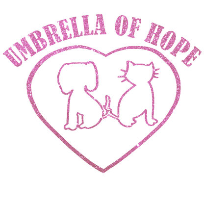 Umbrella of Hope Glitter Vinyl Decal (Available In Several Colors) - Ruff Life Rescue Wear