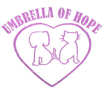 Umbrella of Hope Glitter Vinyl Decal (Available In Several Colors) - Ruff Life Rescue Wear