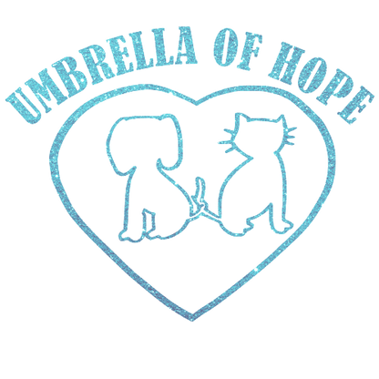 Umbrella of Hope Glitter Vinyl Decal (Available In Several Colors) - Ruff Life Rescue Wear