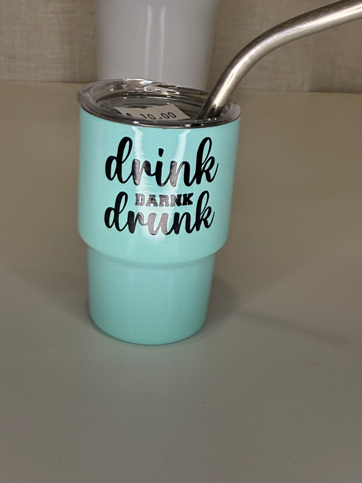 Mini Tumbler Shot Glass – Funny Sayings | 3.5 oz Stainless Steel Cup with Lid & Straw - Ruff Life Rescue Wear