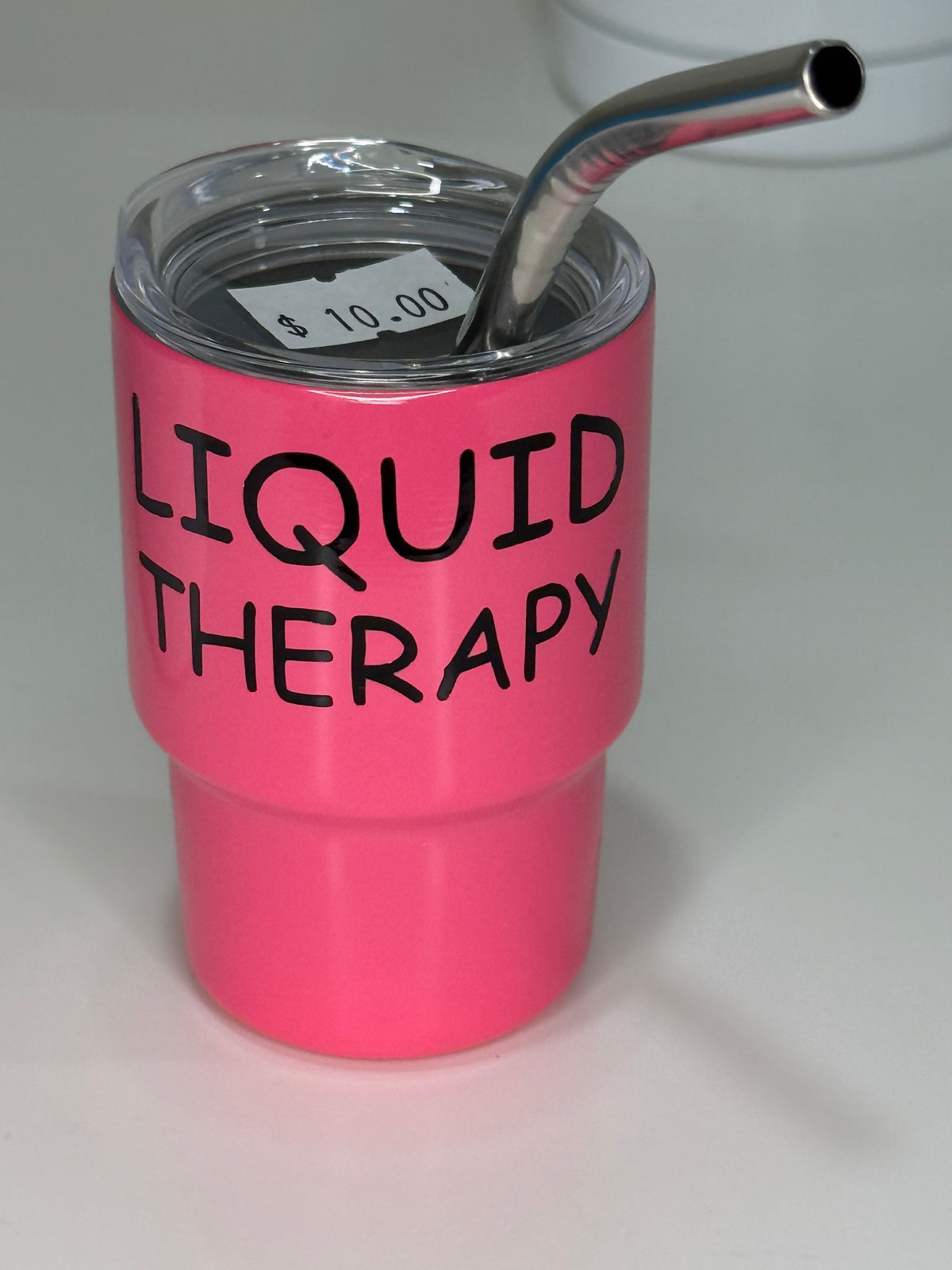 Mini Tumbler Shot Glass – Funny Sayings | 3.5 oz Stainless Steel Cup with Lid & Straw - Ruff Life Rescue Wear