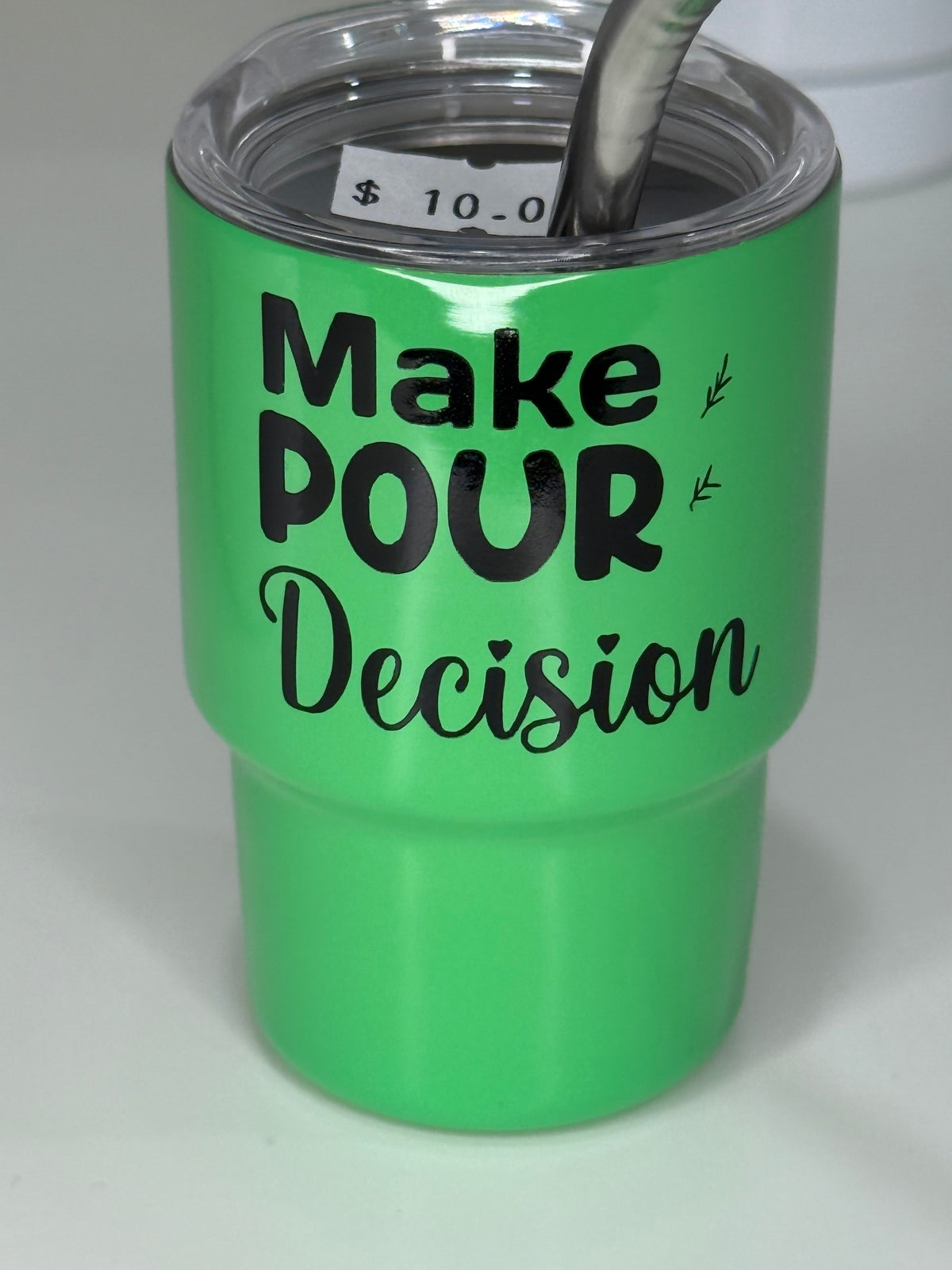 Mini Tumbler Shot Glass – Funny Sayings | 3.5 oz Stainless Steel Cup with Lid & Straw - Ruff Life Rescue Wear