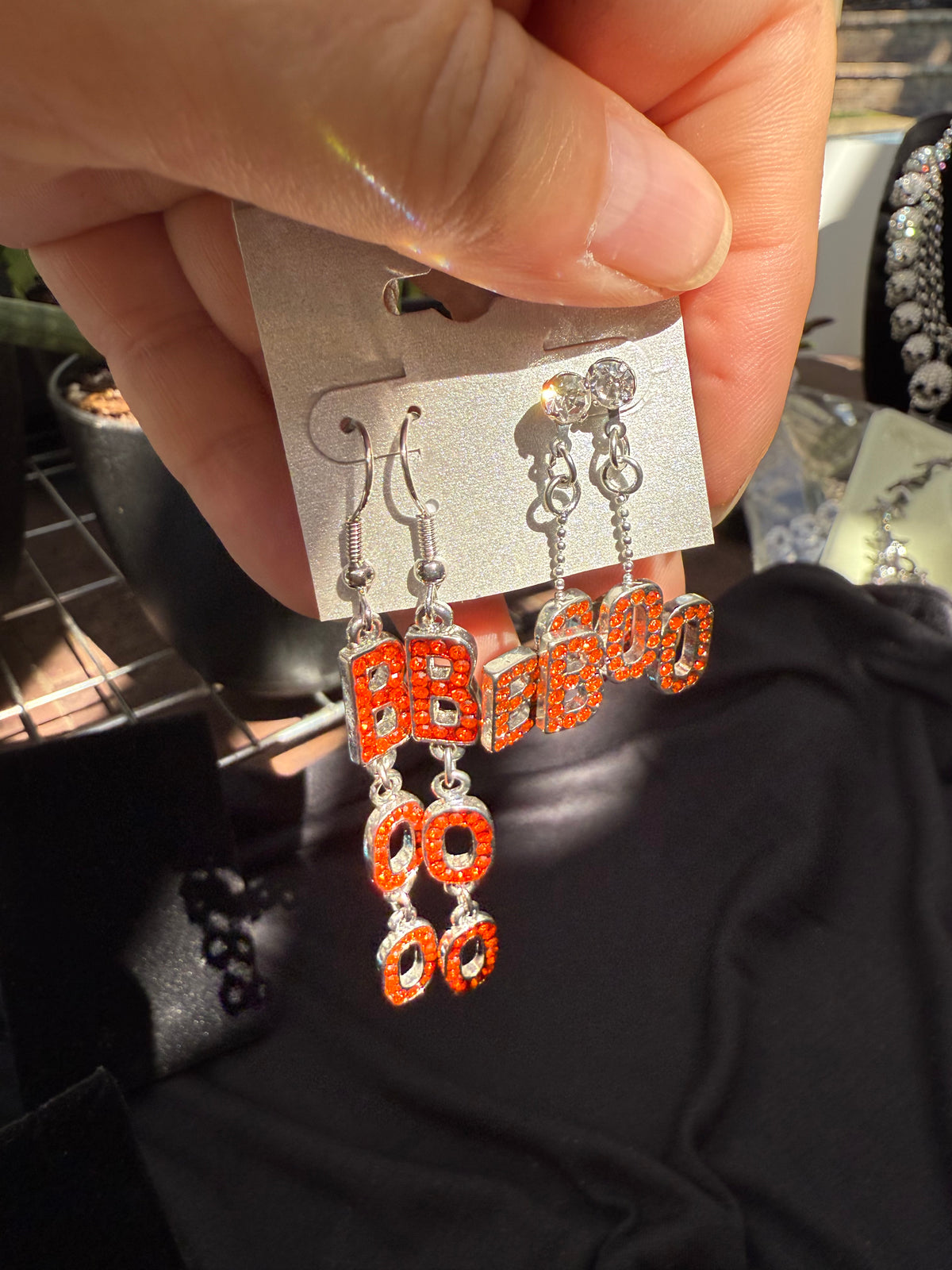 BOO Earrings Bundle – Long Dangle + Short Stud Set