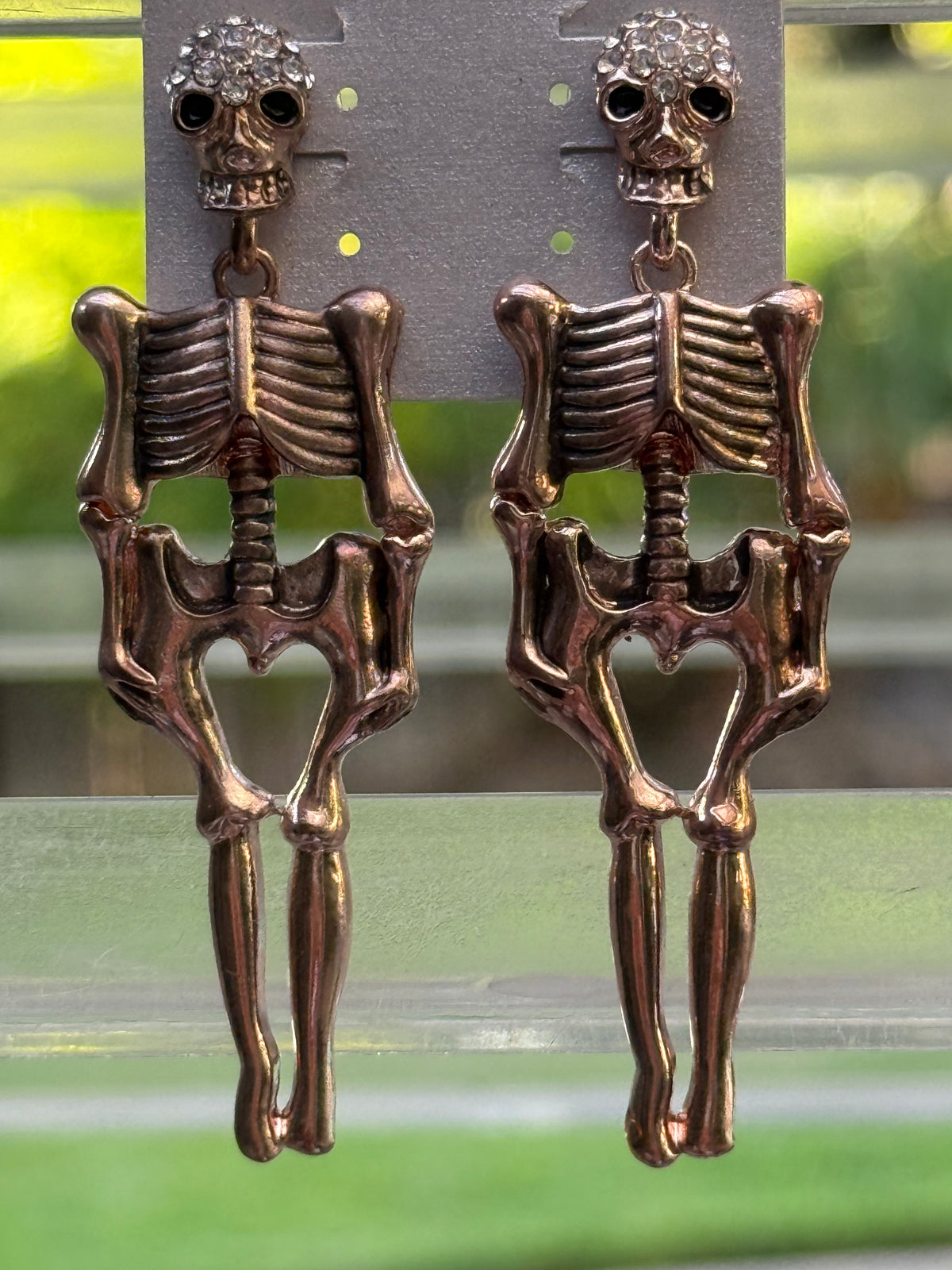 Skeleton Dangle Earrings - Silver Bronze or Black - Ruff Life Rescue Wear
