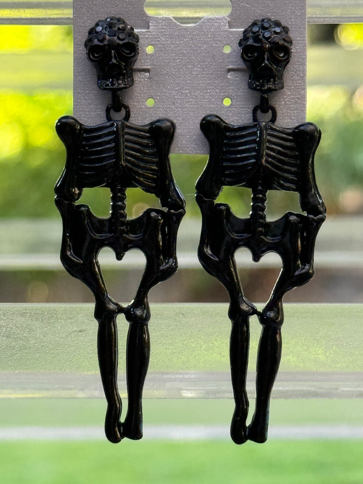 Skeleton Dangle Earrings - Silver Bronze or Black - Ruff Life Rescue Wear