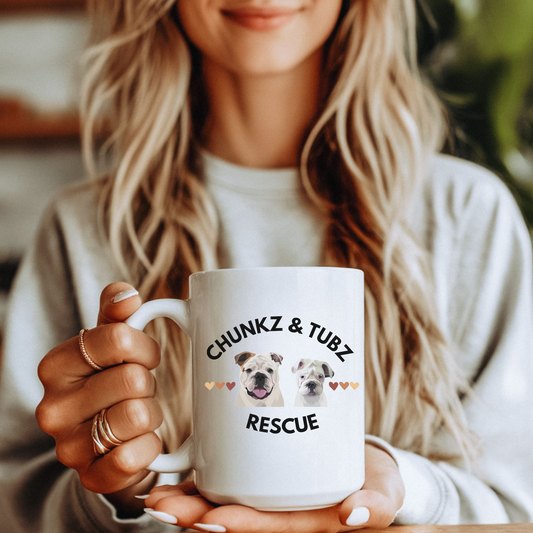 Chunkz & Tubz Rescue Ceramic Mug | 11oz or 15oz Coffee Cup - Ruff Life Rescue Wear