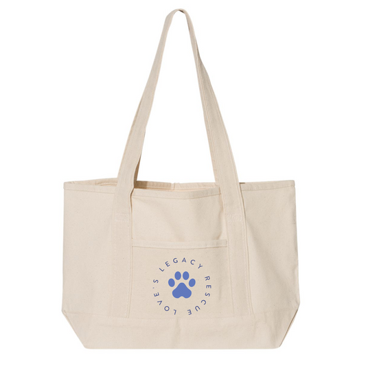 Love's Legacy Rescue Premium Small Deluxe Canvas Tote - Ruff Life Rescue Wear