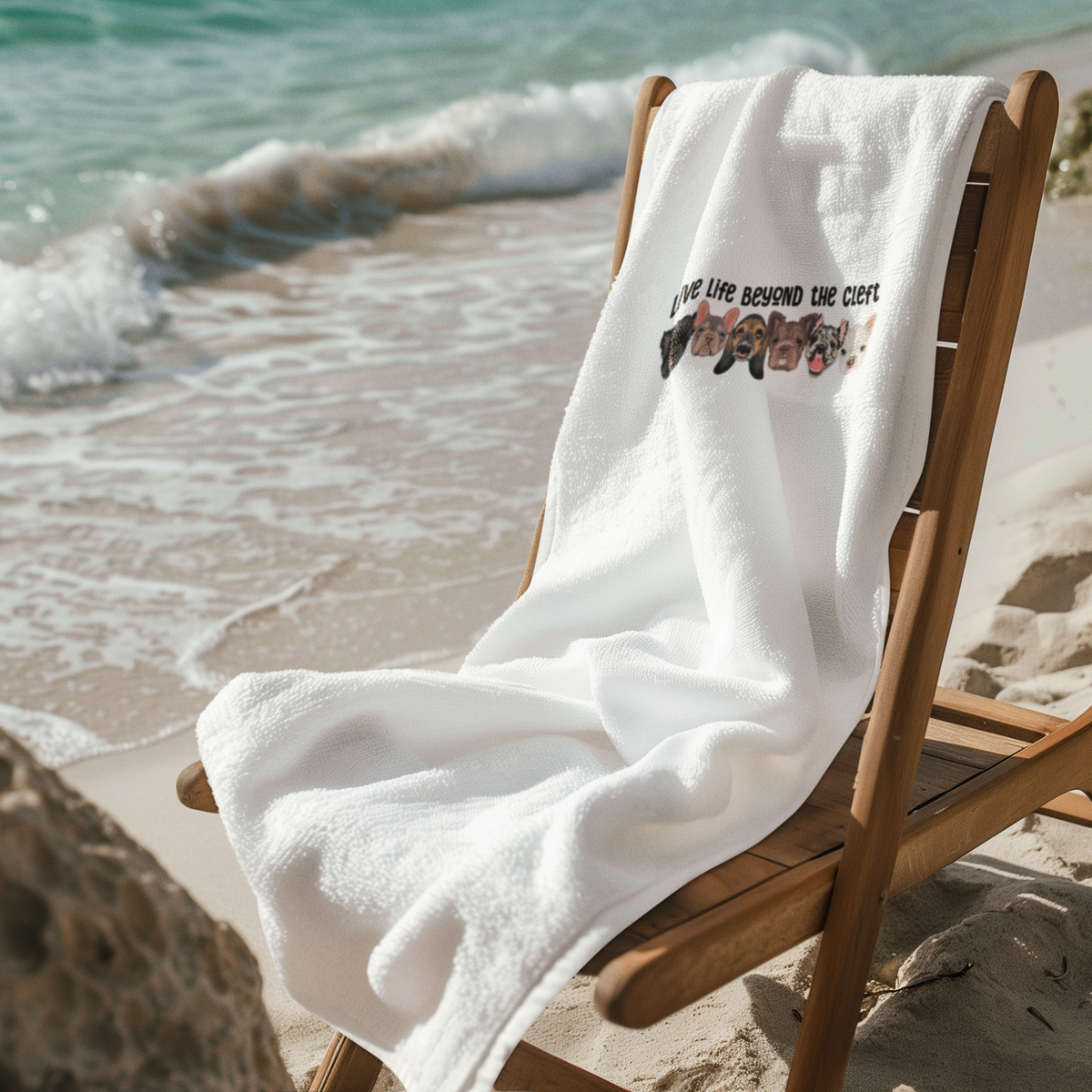 CCPR & TCPR Rescue Beach Towel 30x60 White Beach Towel - Ruff Life Rescue Wear