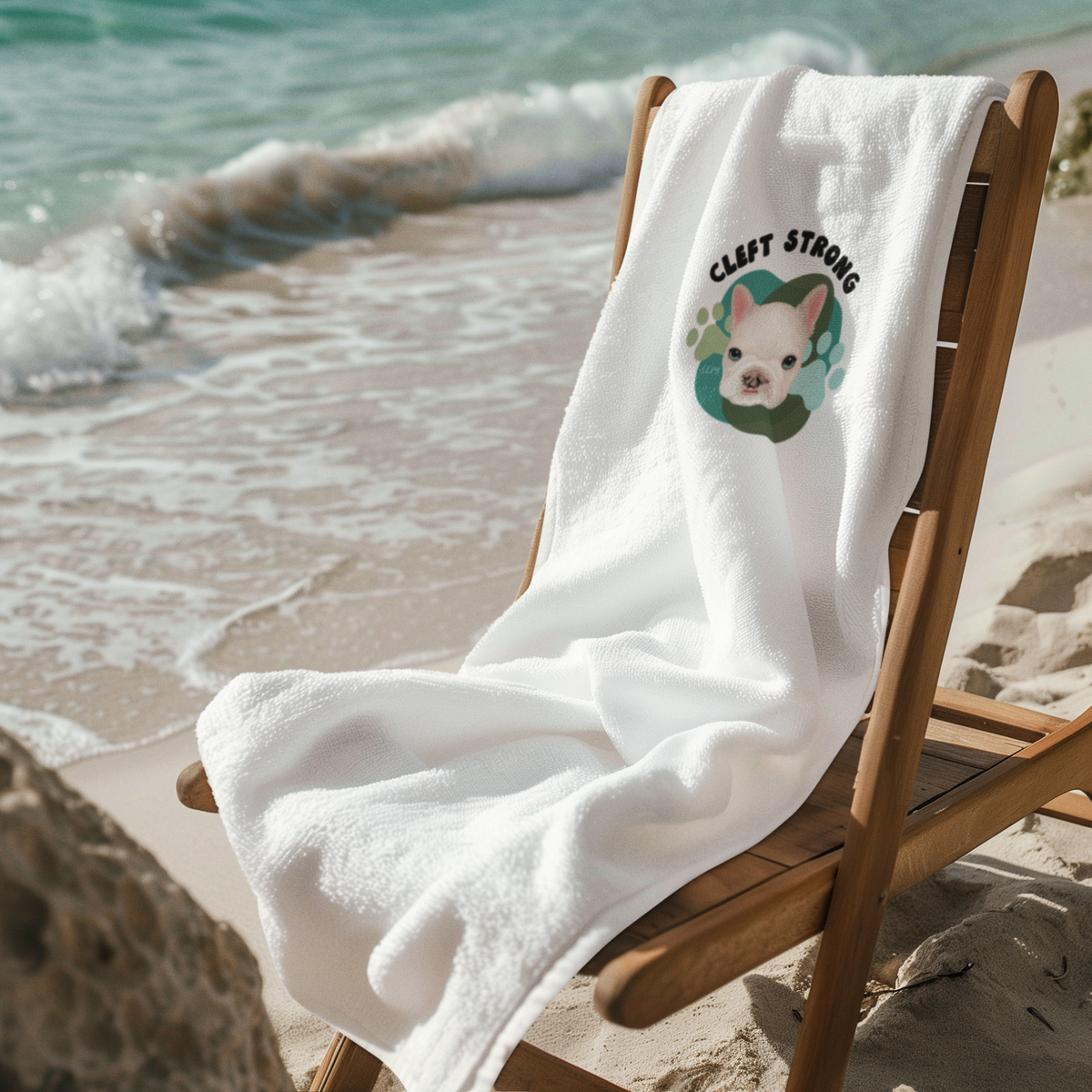 CCPR & TCPR Rescue Beach Towel 30x60 White Beach Towel - Ruff Life Rescue Wear