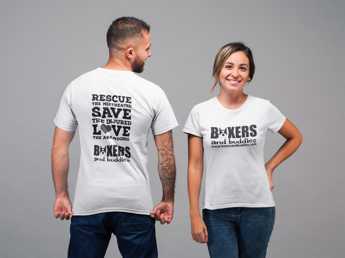 Boxers and Buddies Unisex Tee (available in several colors) - Ruff Life Rescue Wear