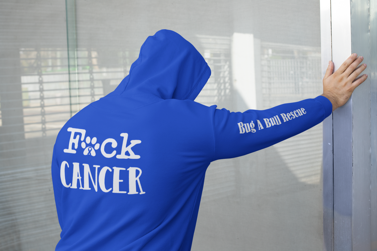 F*ck Cancer Bug a Bull Rescue - Unisex Zipper Hoodie Available in several colors - Ruff Life Rescue Wear