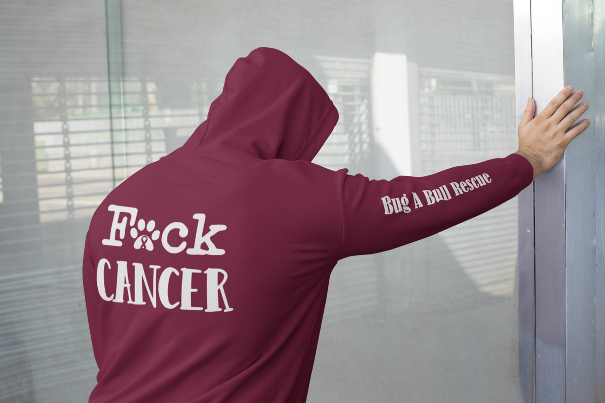 F*ck Cancer Bug a Bull Rescue - Unisex Zipper Hoodie Available in several colors - Ruff Life Rescue Wear