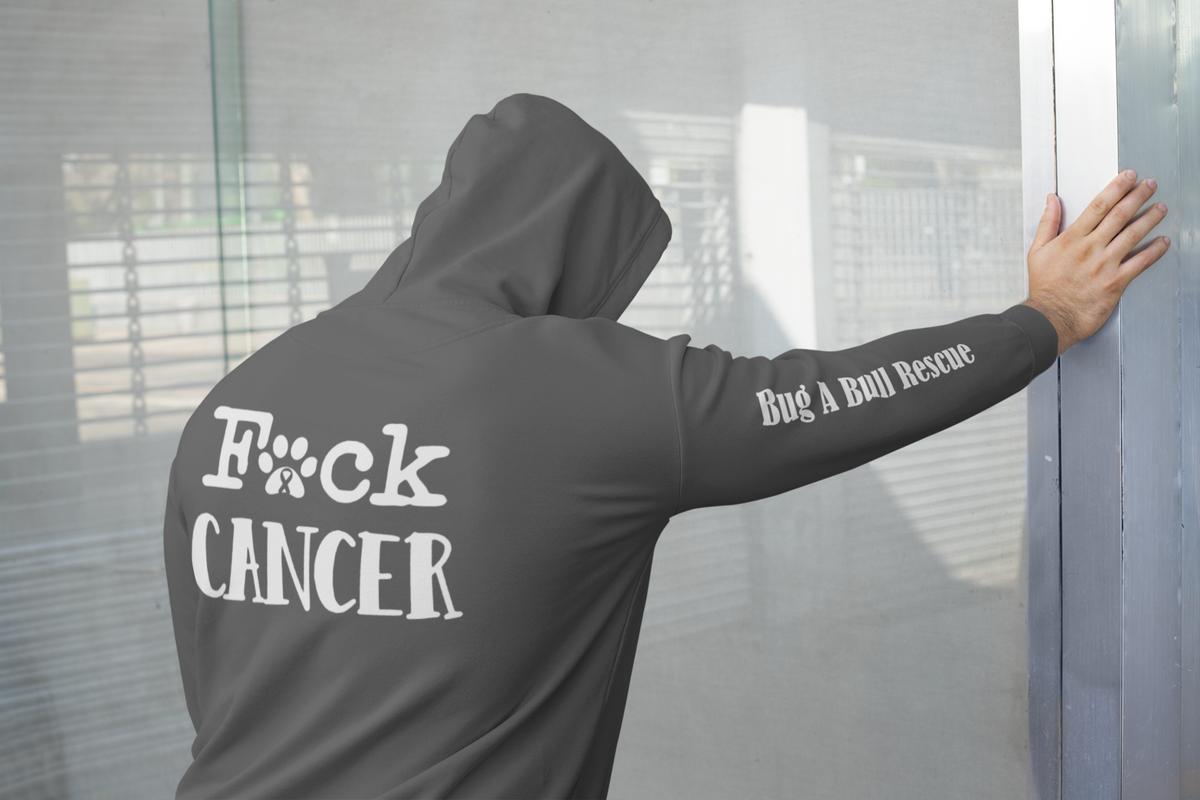 F*ck Cancer Bug a Bull Rescue - Unisex Zipper Hoodie Available in several colors - Ruff Life Rescue Wear