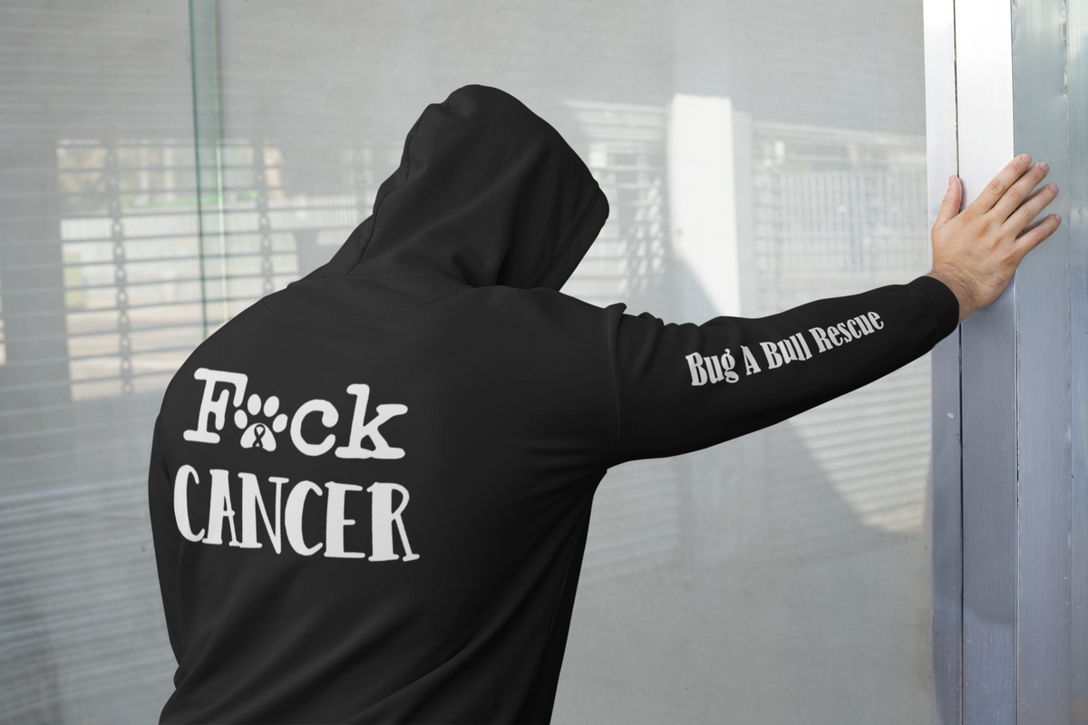 F*ck Cancer Bug a Bull Rescue - Unisex Zipper Hoodie Available in several colors - Ruff Life Rescue Wear