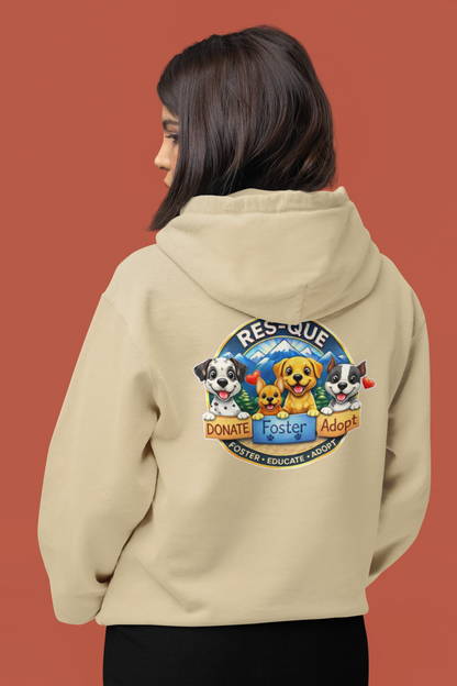 New Res-Que Pullover Hoodie (Available in several colors) - Ruff Life Rescue Wear
