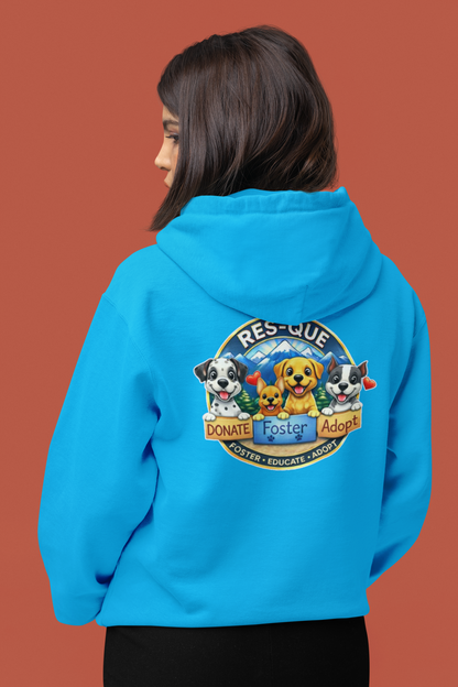 New Res-Que Pullover Hoodie (Available in several colors) - Ruff Life Rescue Wear