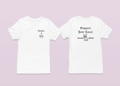 Chunkz & Tubz Rescue French Bulldog Tee | Available in Several Colors - Ruff Life Rescue Wear