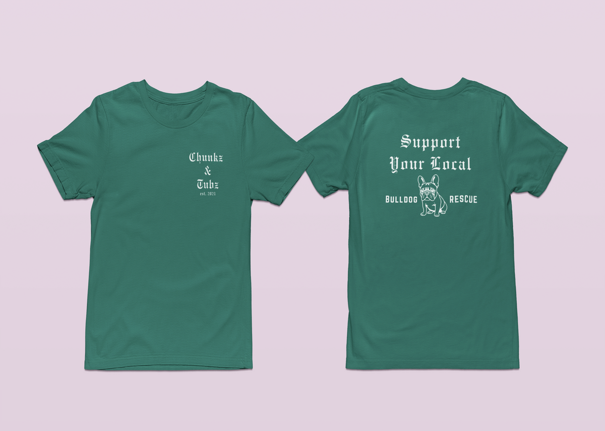 Chunkz & Tubz Rescue French Bulldog Tee | Available in Several Colors - Ruff Life Rescue Wear