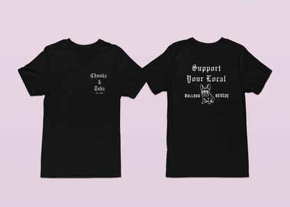 Chunkz & Tubz Rescue French Bulldog Tee | Available in Several Colors - Ruff Life Rescue Wear