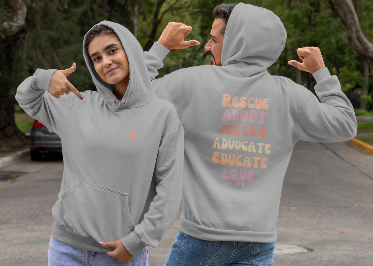 Adopt  Fleece Pullover Hoodie (Several Colors Available) - Ruff Life Rescue Wear