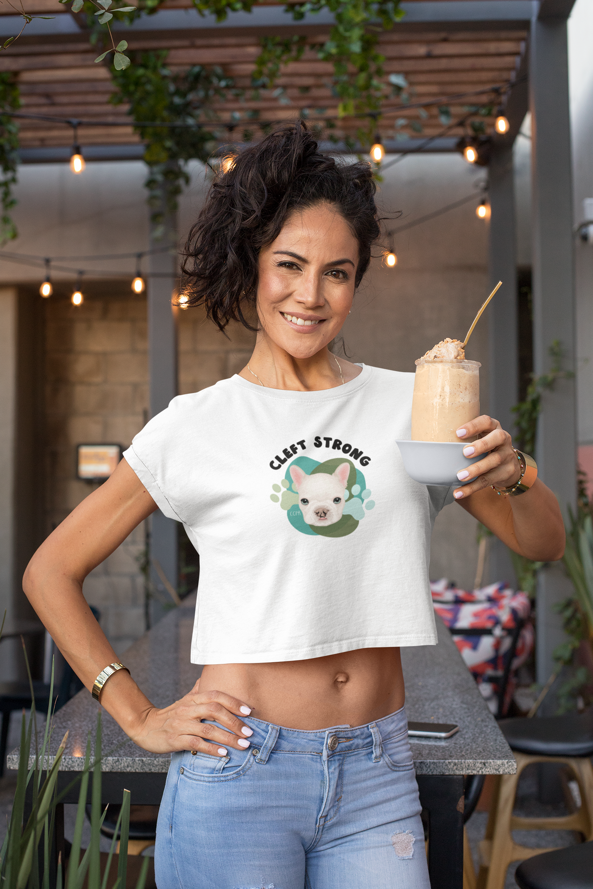 Cleft Strong Women’s Festival Crop Tee (available in many colors) - Ruff Life Rescue Wear