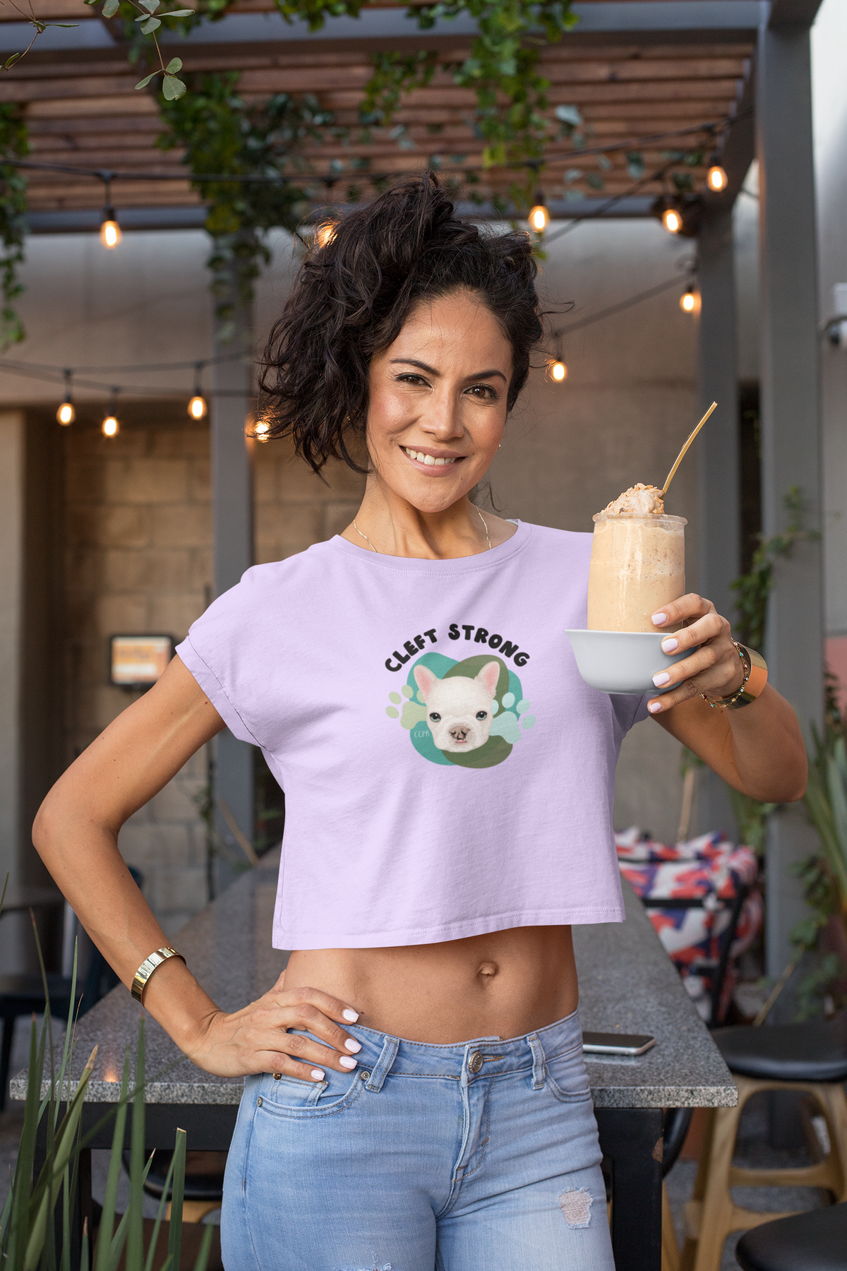 Cleft Strong Women’s Festival Crop Tee (available in many colors) - Ruff Life Rescue Wear