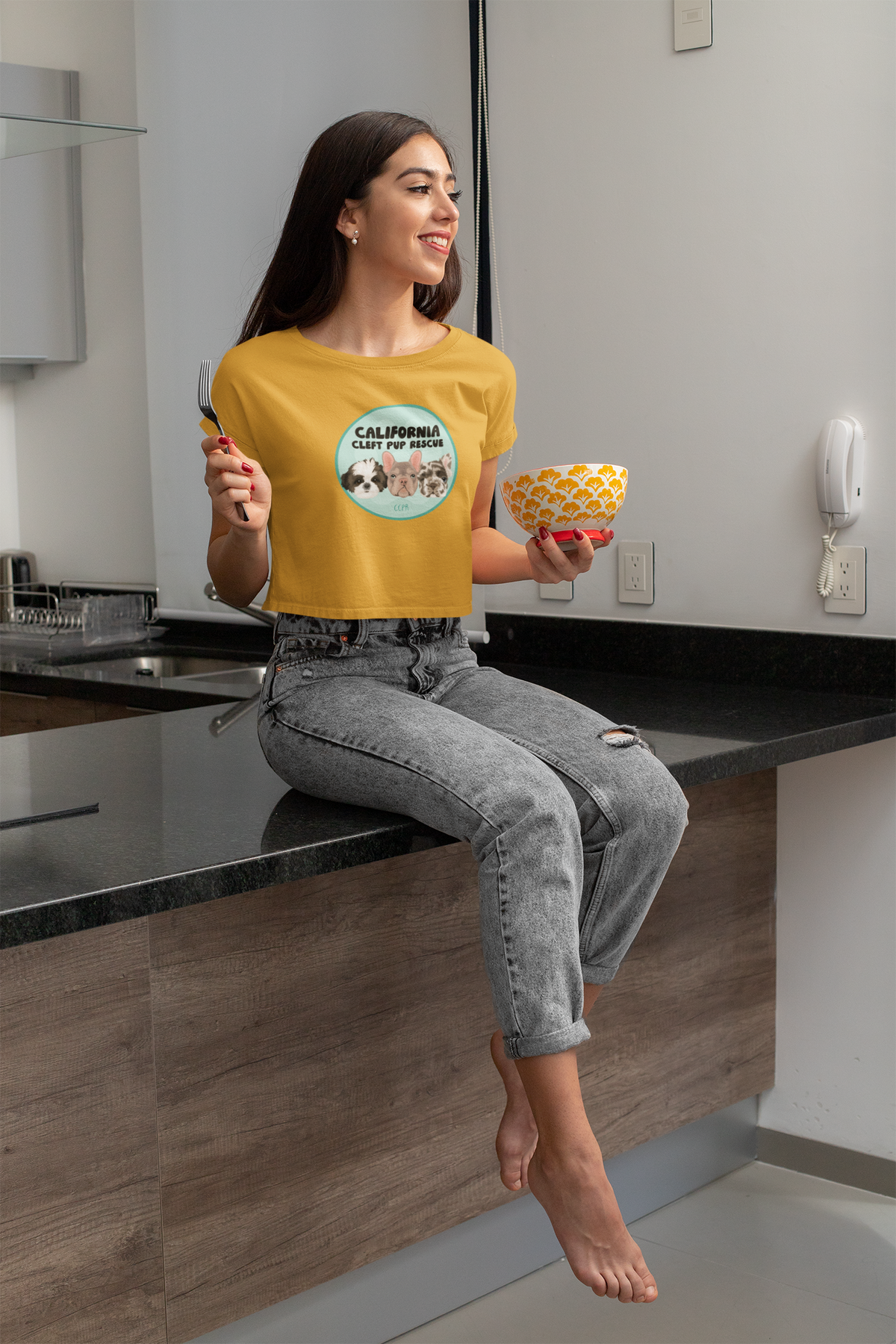 Circle CA Festival Crop Tee (available in many colors) - Ruff Life Rescue Wear