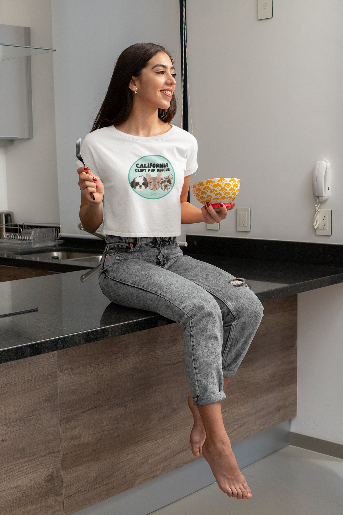 Circle CA Festival Crop Tee (available in many colors) - Ruff Life Rescue Wear