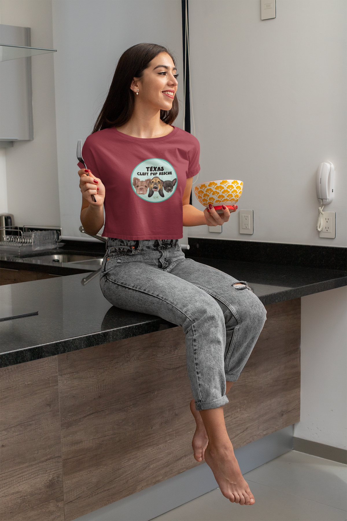 Circle TX Festival Crop Tee (available in many colors) - Ruff Life Rescue Wear