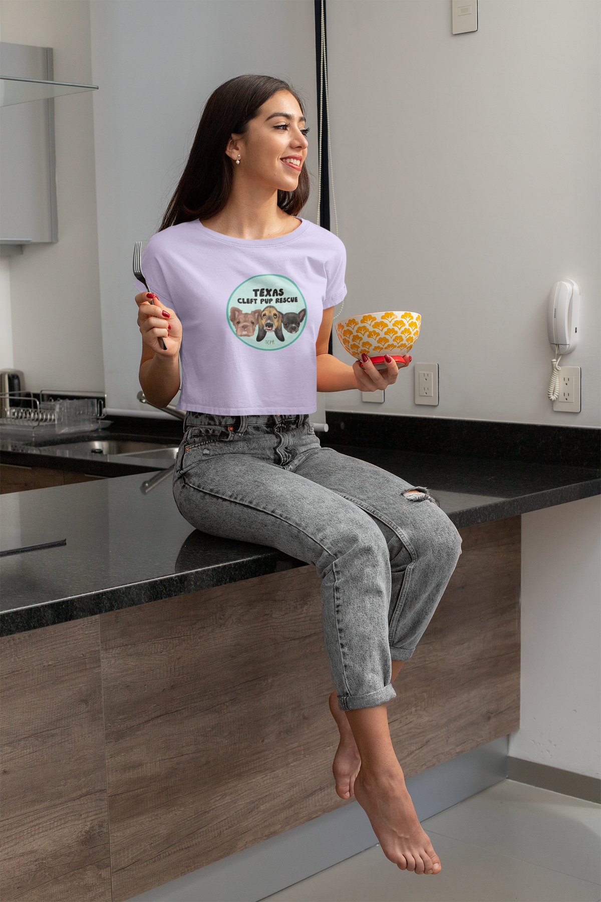 Circle TX Festival Crop Tee (available in many colors) - Ruff Life Rescue Wear