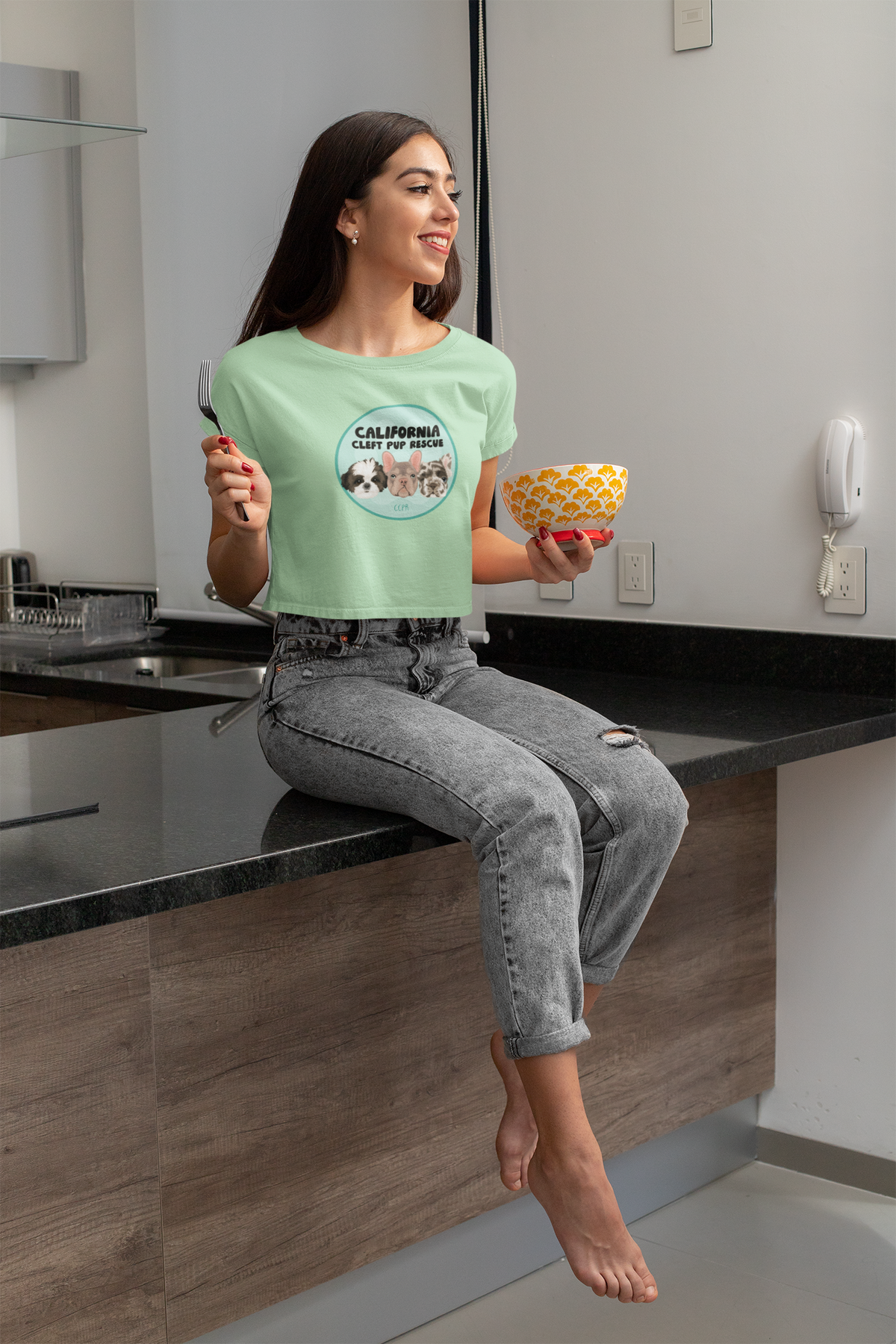 Circle CA Festival Crop Tee (available in many colors) - Ruff Life Rescue Wear