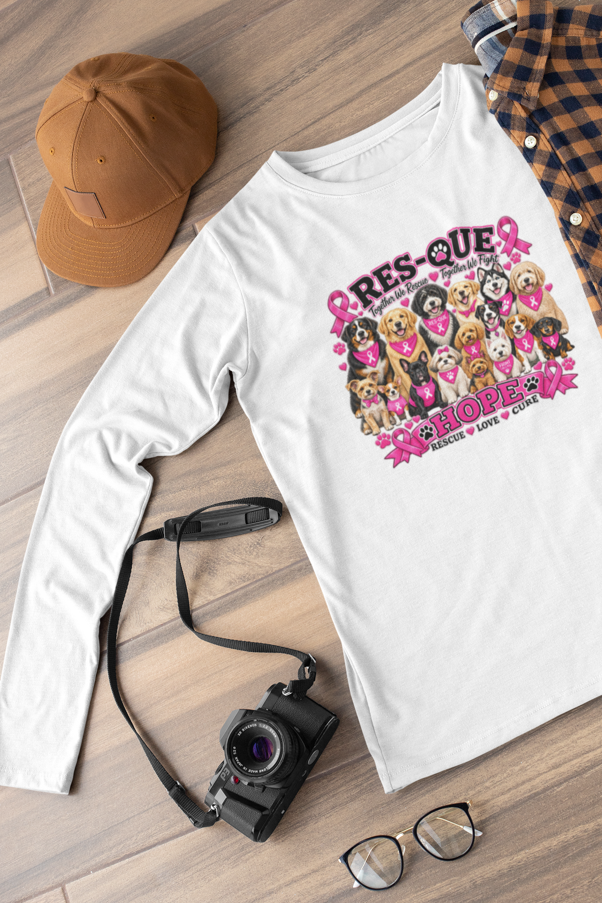 Breast Cancer Awareness Long Sleeved Unisex - Ruff Life Rescue Wear