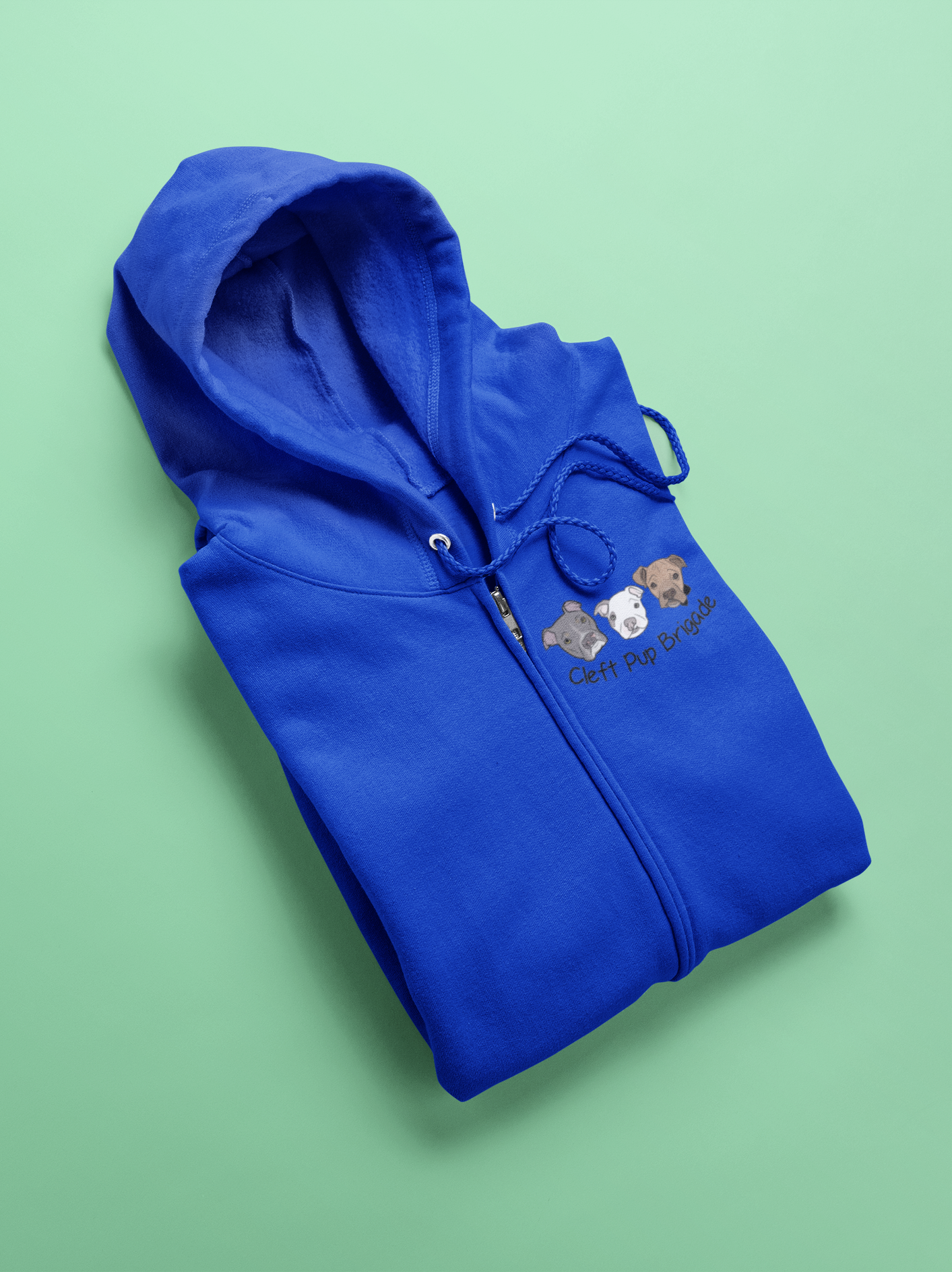 Cleft Pup Brigade Pull Zip Up Hoodie - Ruff Life Rescue Wear