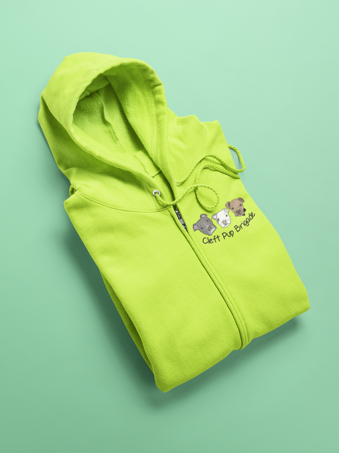 Cleft Pup Brigade Pull Zip Up Hoodie - Ruff Life Rescue Wear