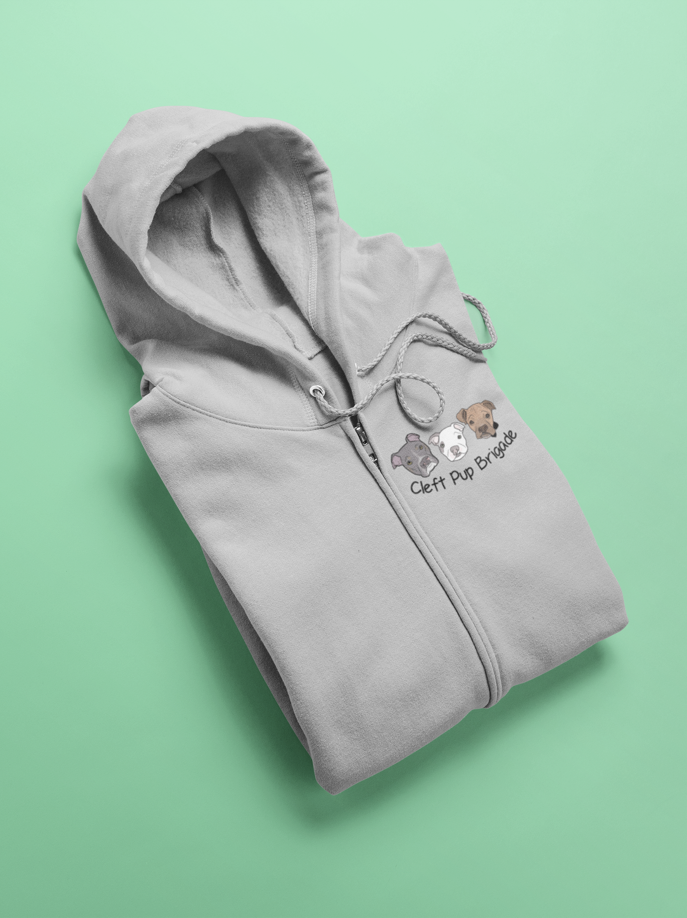 Cleft Pup Brigade Pull Zip Up Hoodie - Ruff Life Rescue Wear