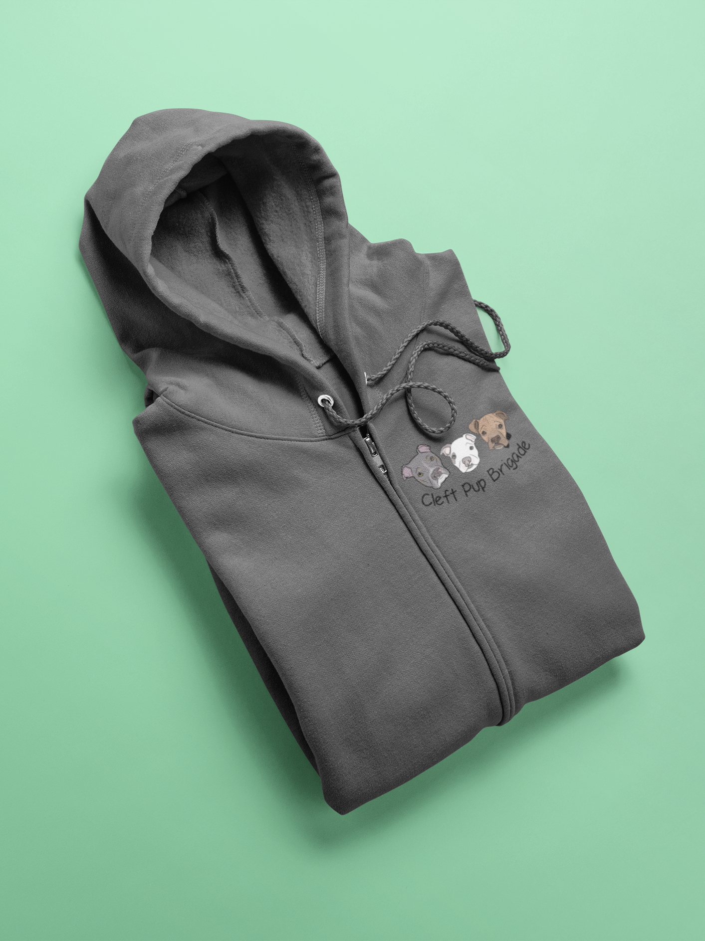 Cleft Pup Brigade Pull Zip Up Hoodie - Ruff Life Rescue Wear