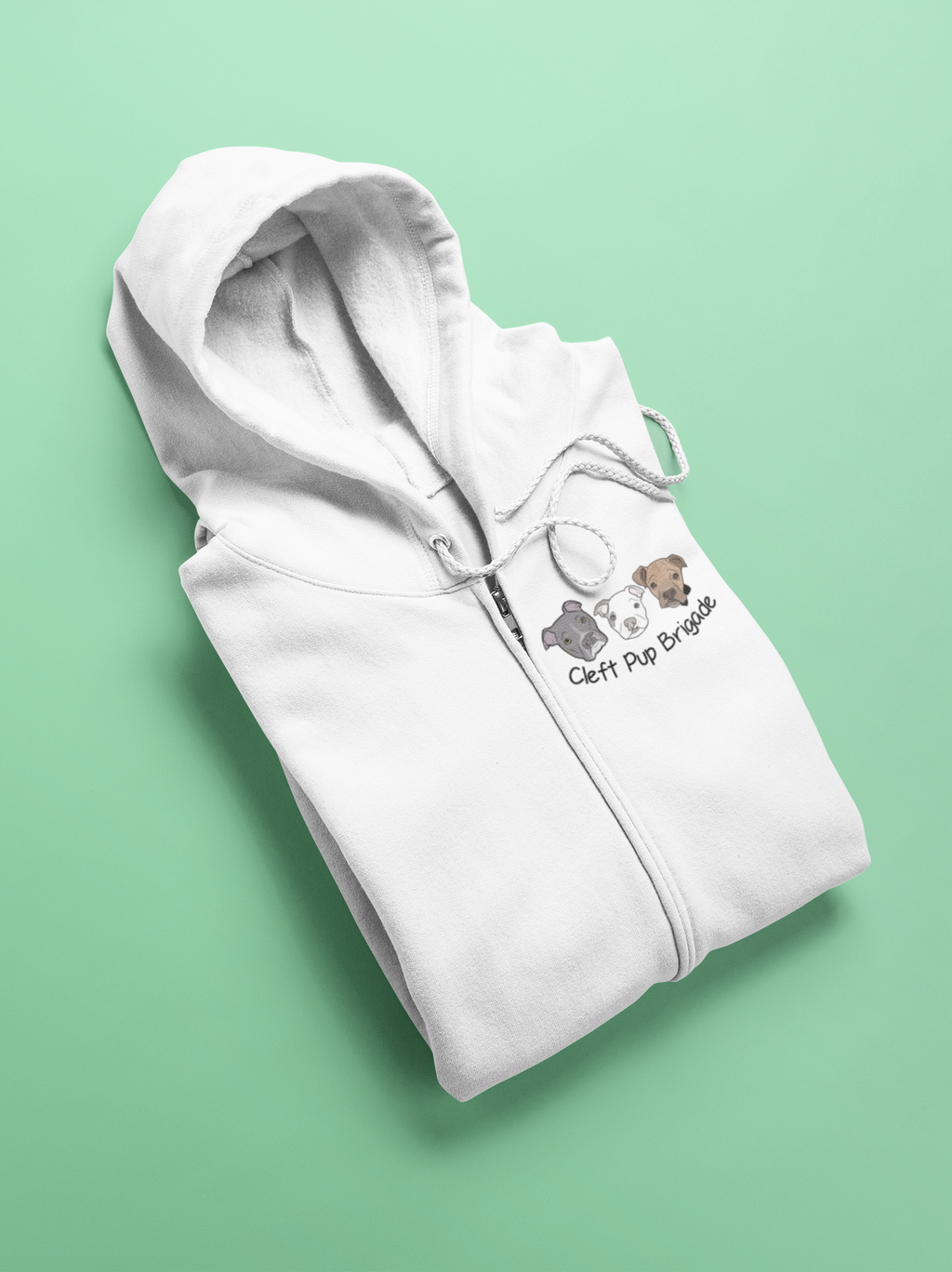 Cleft Pup Brigade Pull Zip Up Hoodie - Ruff Life Rescue Wear