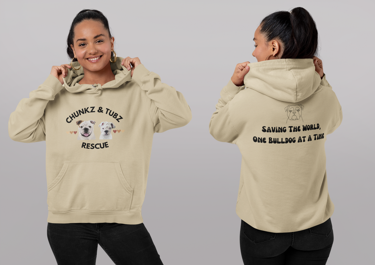 Chunkz & Tubz Rescue Hoodie | Bulldog Rescue Sweatshirt (Available in several colors) - Ruff Life Rescue Wear