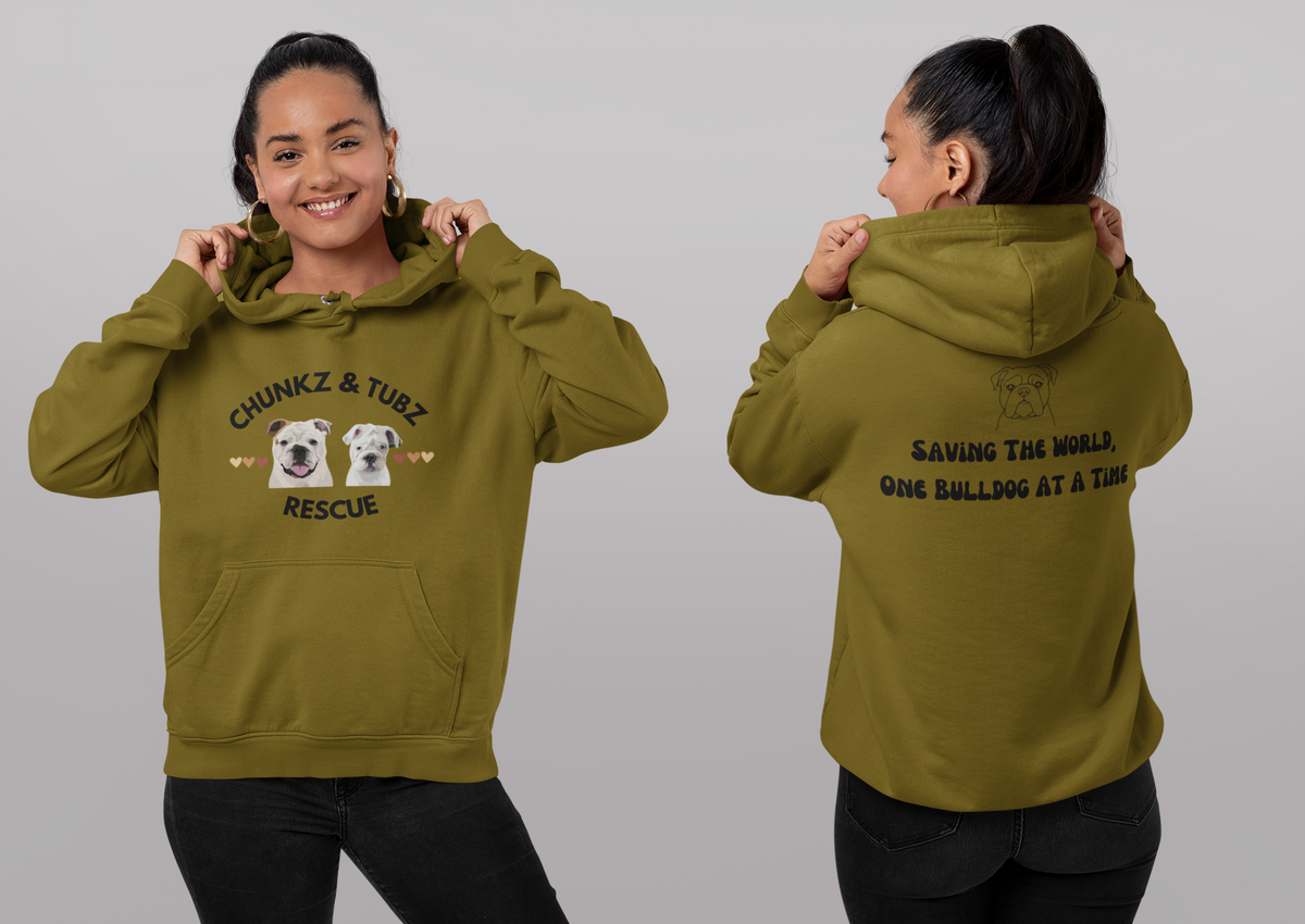 Chunkz & Tubz Rescue Hoodie | Bulldog Rescue Sweatshirt (Available in several colors) - Ruff Life Rescue Wear
