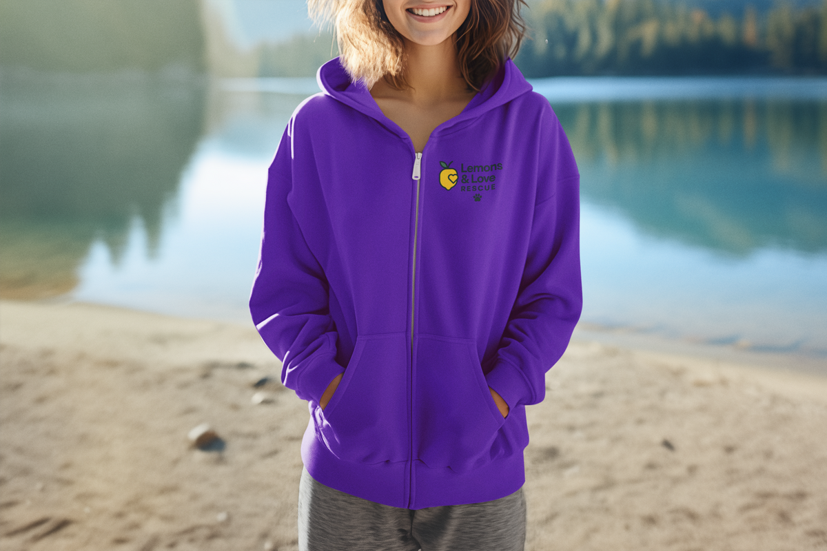 Unisex Full-Zip Hoodie | Gildan 18600 | Soft Fleece Zip-Up | Casual Comfort | Rescue Apparel - Ruff Life Rescue Wear