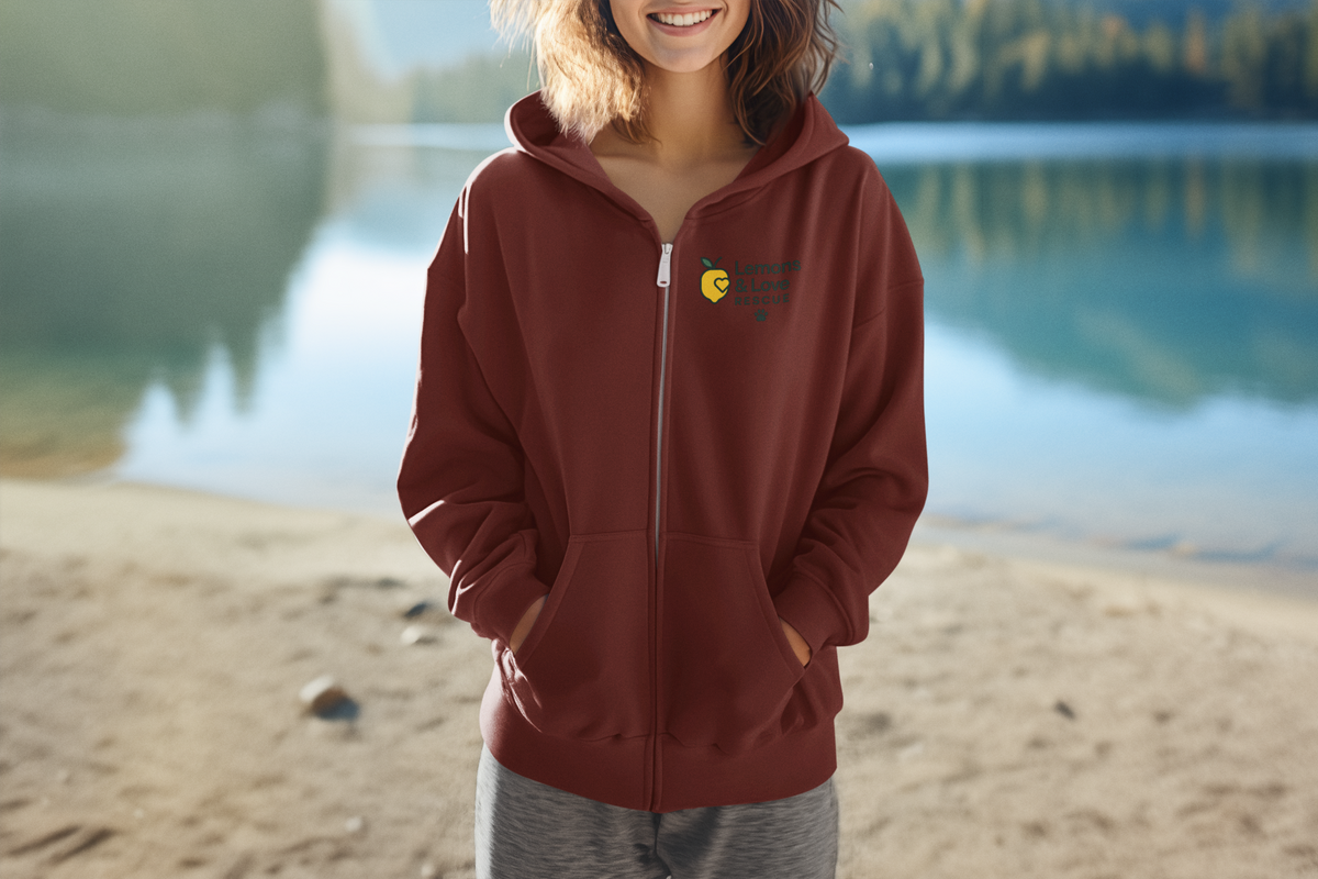 Unisex Full-Zip Hoodie | Gildan 18600 | Soft Fleece Zip-Up | Casual Comfort | Rescue Apparel - Ruff Life Rescue Wear